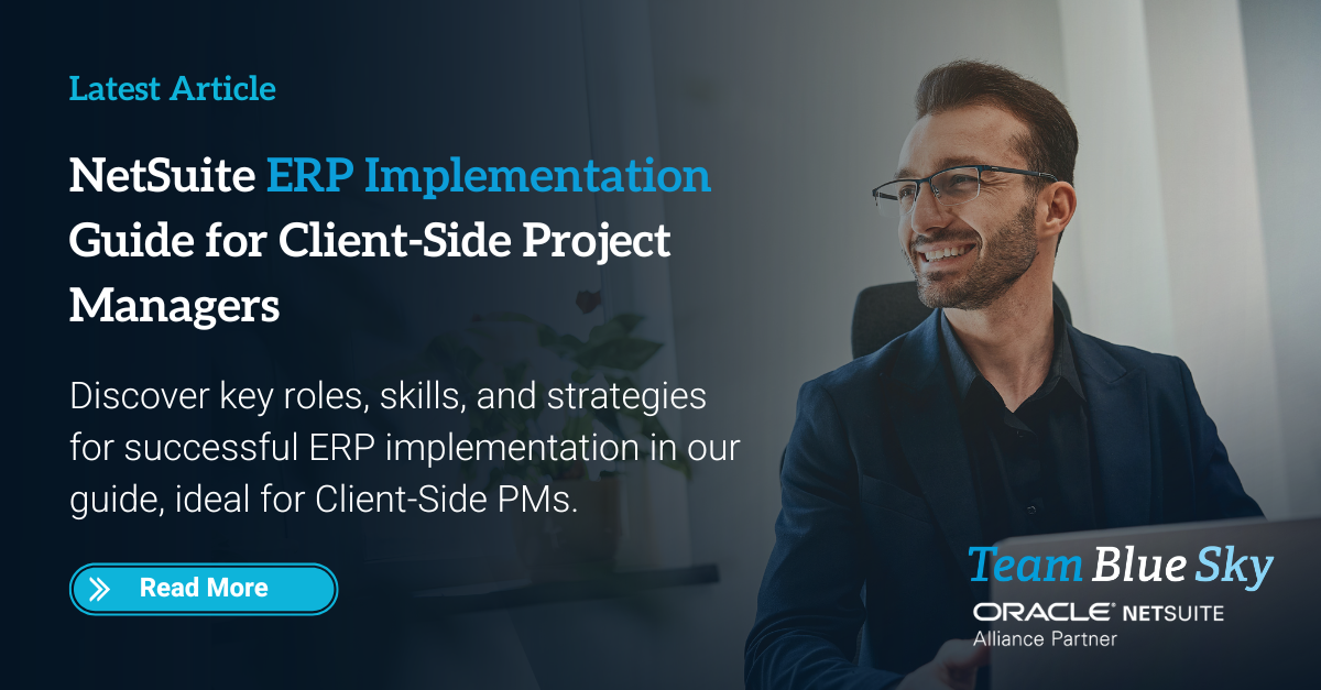 Netsuite Erp Implementation Guide For Client Side Project Managers